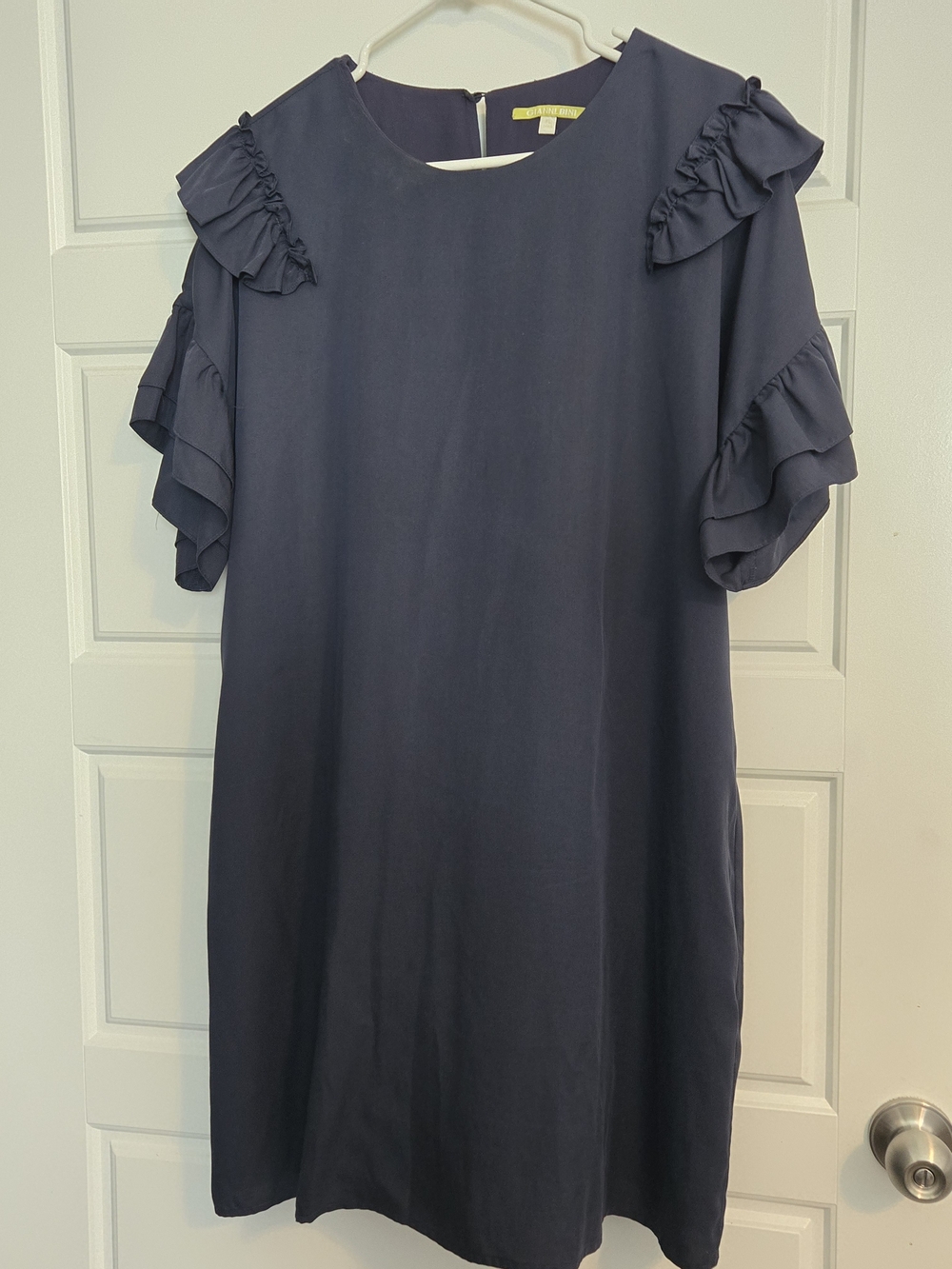 Gianni Bini Navy Crewneck Shift Dress